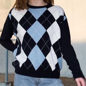 Brandy Melville Bernadette Argyle Sweater